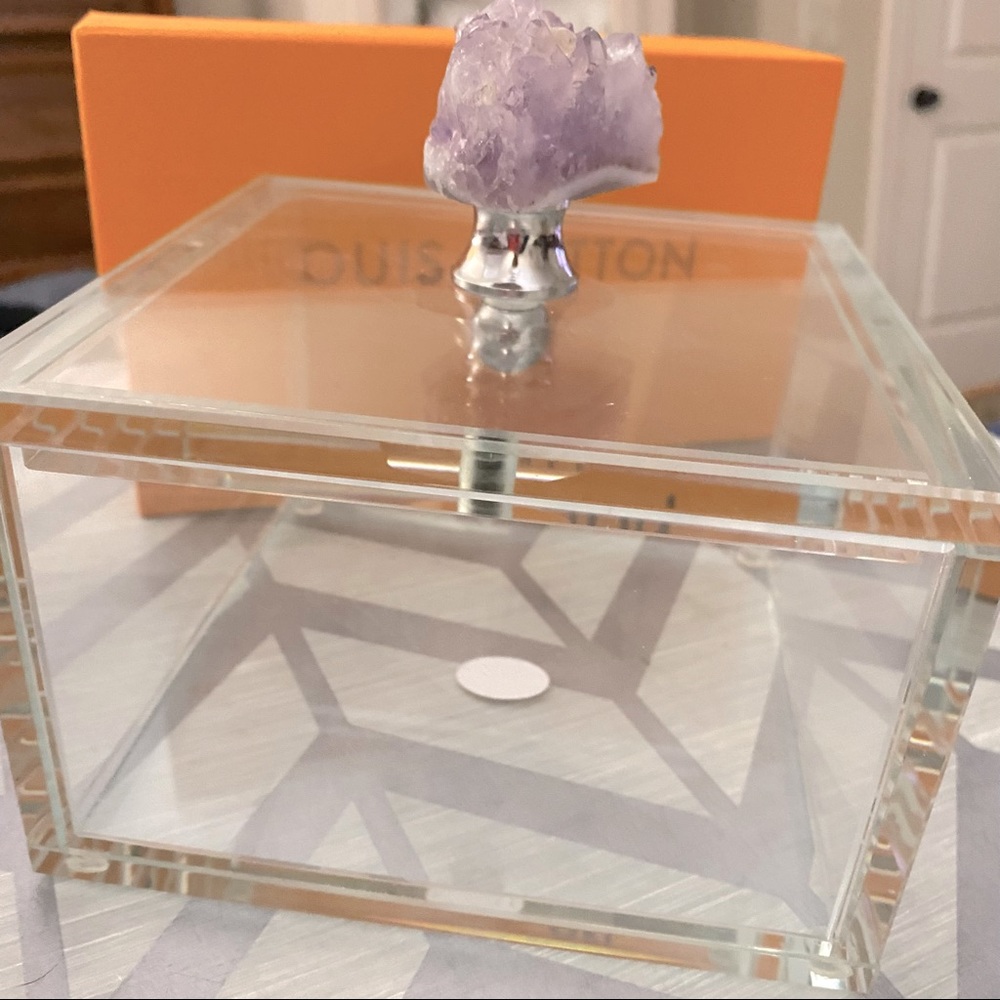 American Atelier glass amethyst topped box 💜